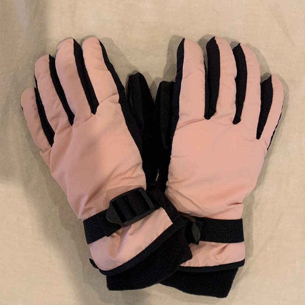 Gap Kids Pink/Black Gloves Sz M (8-10)